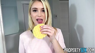 PropertySex - Hot petite bazaar teen fucks her roommate