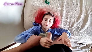 I make my Sister drag inflate my cock and then I Fuck her Ass - Emma Fiore